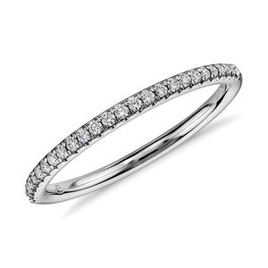 Blue Nile Micropavé 14k White Gold Diamond Ring